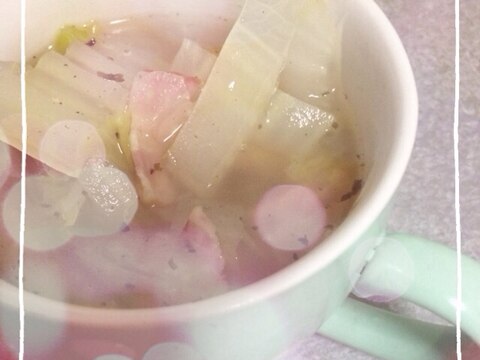 白菜とベーコンのスープ♡